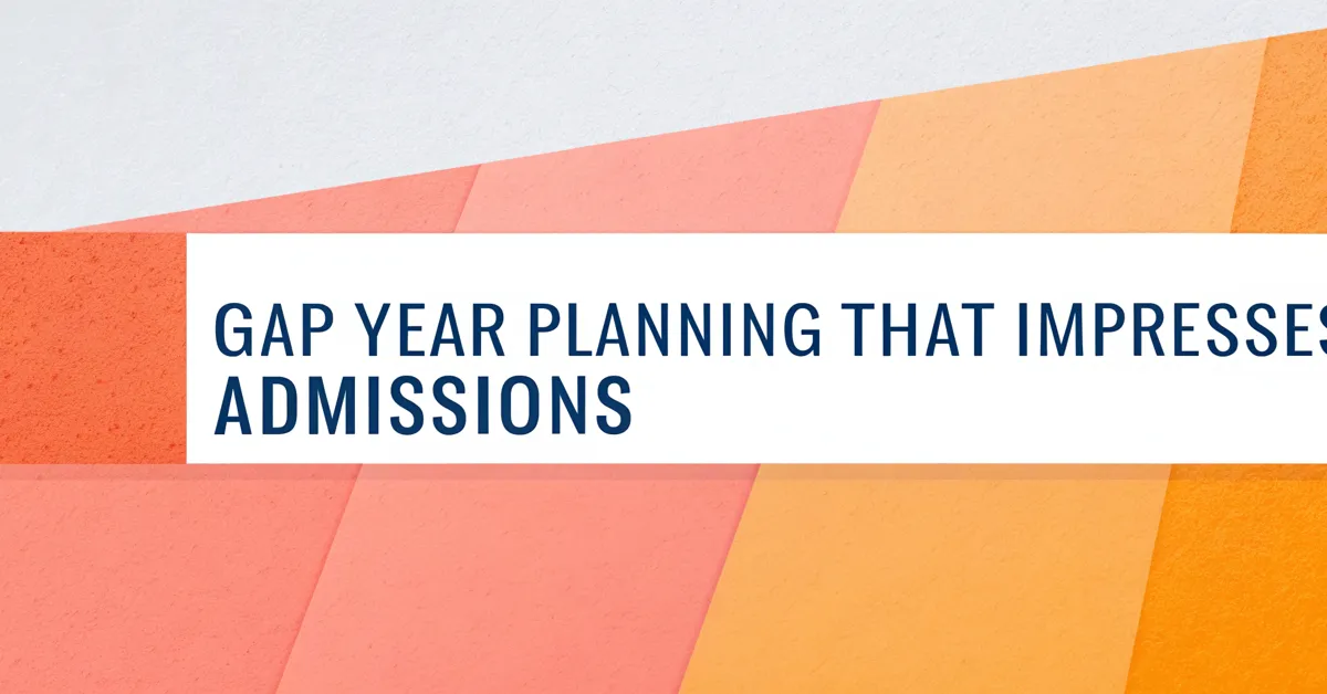 Gap Year Planning That Impresses Admissions