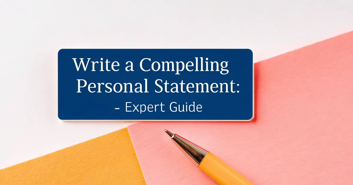 Write a Compelling Personal Statement: Expert Guide