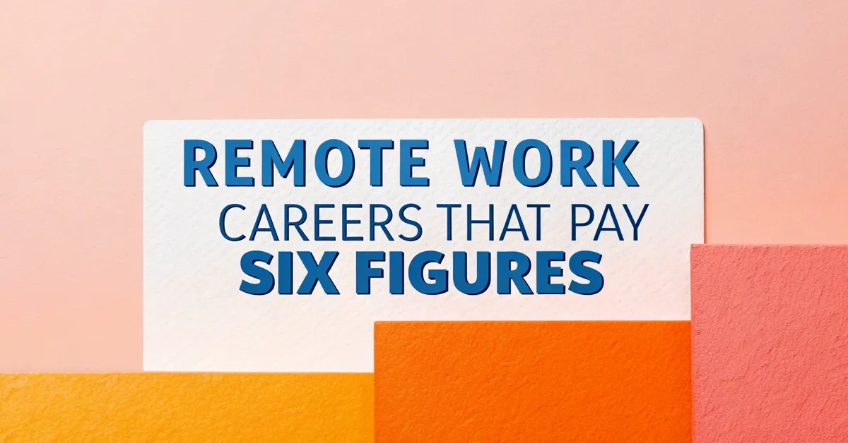 Remote Work Careers That Pay Six Figures